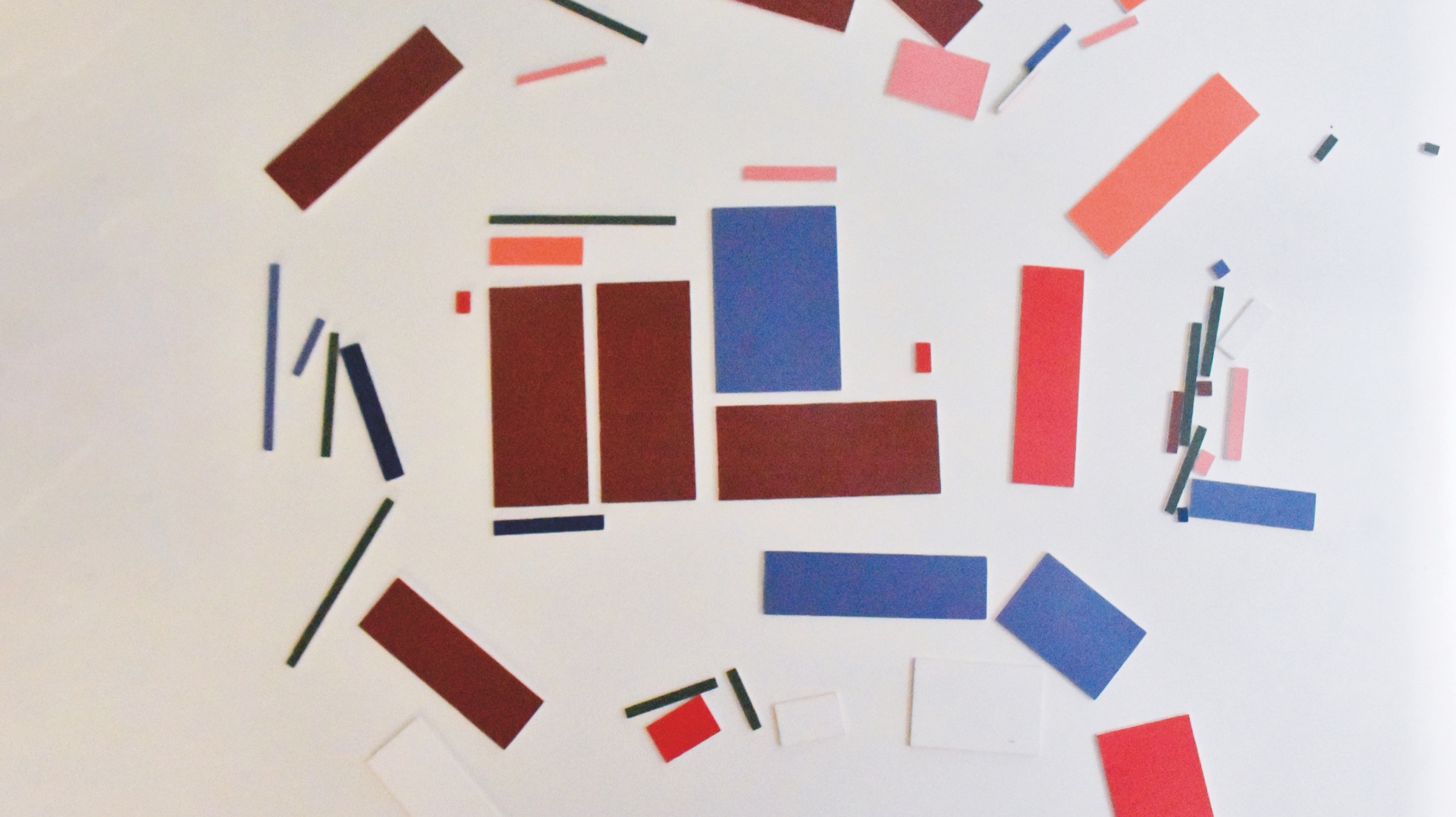 Colorful geometric paper composition created by Kika's design system